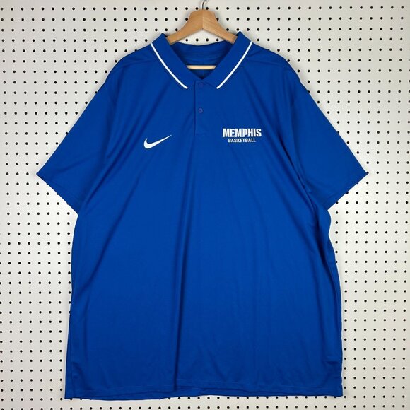 Nike 1 Cent Memphis Tigers Polo 4XL Blue Coach Team Issued‎ Penny Sideline NWOT - Picture 1 of 6